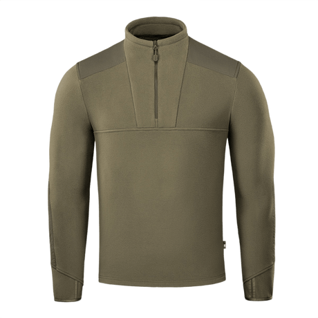 M-Tac Centurion Microfleece Jakke i olivenfarve med YKK-lynlås og forstærkede skuldre, designet til varme og bevægelighed