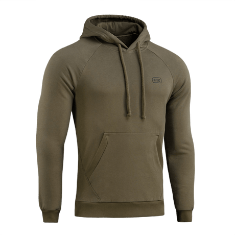 M-Tac Cotton Raglan Hard Hoodie i 100% bomuld med fleecefor, raglanærmer og kængurulomme, perfekt til hverdag og fritid.