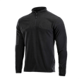 M-Tac Delta Fleece Jakke i sort med lange ærmer og tommelhuller, ideel til udendørs aktiviteter og koldt vejr.