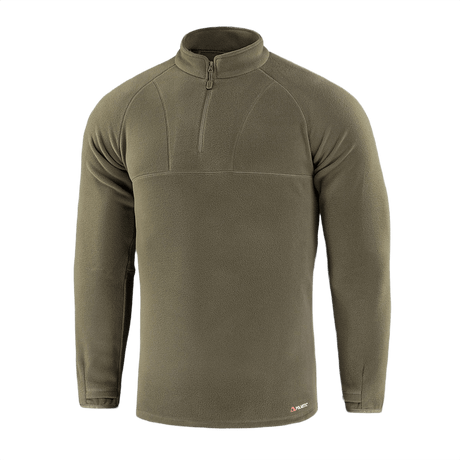 M-Tac Delta Polartec Raglan Jakke i olivenfarve lavet af 100% polyester Micro Series fleece til udendørs aktiviteter og daglig brug.