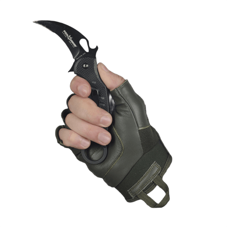 M-Tac Fingerløse Handsker Assault Tactical Mk.4 med læderforstærkning til våbenhåndtering