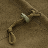 M-Tac Fleece Neck Gaiter med Snor i brun, detaljeret visning med justerbar snor for tilpasning i koldt vejr.