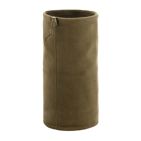 M-Tac Fleece Neck Gaiter med Snor i brun farve, justerbar for koldt vejr beskyttelse, allergivenlig fleece.
