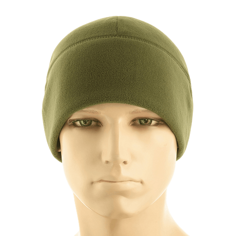 M-Tac Fleece Polartec Watch Cap i grøn farve, lavet af slidstærk Polartec® 200 Series fleece, ideel til kolde vejrforhold.