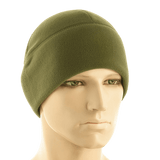 M-Tac Fleece Polartec Watch Cap i olivengrøn, let og varm hue til kolde vejrforhold, perfekt til udendørs aktiviteter og vinterbrug.