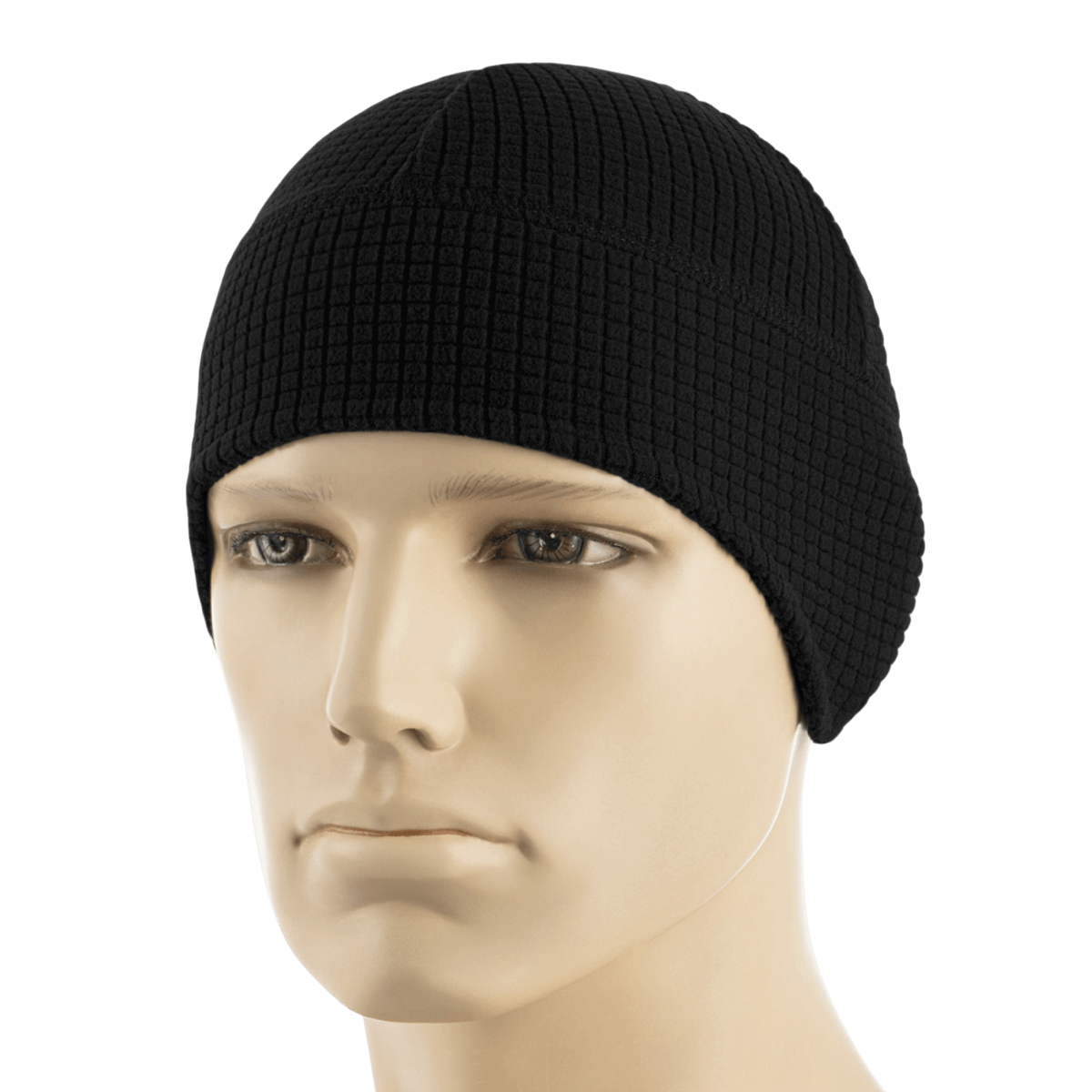 M-Tac Fleece Rip-Stop Hjelmhue Gen.II sort hue på mannekensis, varm og holdbar til koldt vejr.