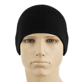 M-Tac Fleece Rip-Stop Hjelmhue Gen.II i sort, velegnet til køligt vejr, vises på en mannequin med neutral baggrund.