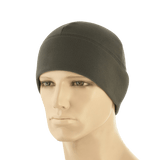 M-Tac Fleece Watch Cap Light Polartec Gen II vinterhue i grå, lavet af slidstærk Polartec Micro Series fleece, vises på mannequin.
