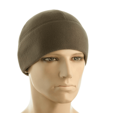 M-Tac Fleece Watch Cap Light Polartec i brun, en alsidig vinterhue lavet af slidstærk Polartec Micro Series fleece, ideel til vinterbrug.