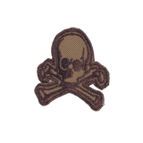 M-Tac Patch Old Skull Velcro morale patch med kranie og korslagte knogler, tekstilmateriale og 3D-effekt, 45x55 mm, let fastgørelse