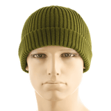 M-Tac Watch Cap 100% Akryl olivengrøn strikhue til køligt vejr med dobbelt opslag og industriel dobbeltstrik for ekstra varme.