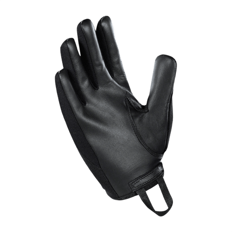 M-Tac Handsker Police i læder og syntetisk materiale, designet til politi og sikkerhed med velcro og polstrede zoner for komfort.