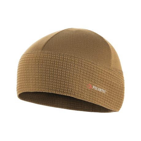 M-Tac Hjelm Watch Cap Polartec hue lavet af holdbar Polartec® fleece i brun, ideel til koldt vejr og passer under hjelm