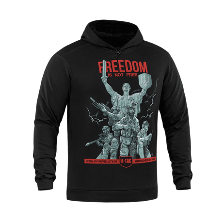 M-Tac Hoodie Freedom med militærinspireret print, komfortabel og holdbar. Ideel til hverdags- og friluftsliv. M-Tac Hoodie Freedom.