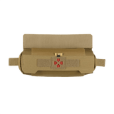 M-Tac Horizontal Medical Pouch ROLL Elite i slidstærk Cordura 500D, designet til nem integration i taktisk udstyr, set forfra.