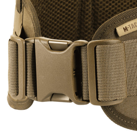 M-Tac Krigsbælte Laser Cut i slidstærkt Cordura 500D, essentiel udstyr til moderne soldat, robust og modstandsdygtig spændelukning.