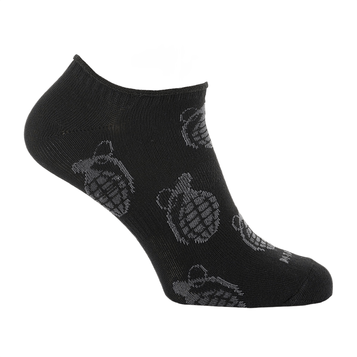 M-Tac Let Sommersokker Grenader i sort, ergonomisk designet herresok til sport og udendørs aktiviteter, med åndbart materiale og mønster.