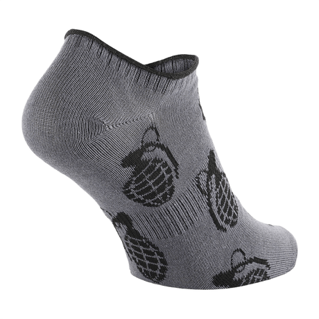 M-Tac Let Sommersokker Grenader, korte grå sportsstrømper med sort granatdesign, ergonomisk og åndbar til løb og udendørs aktiviteter.