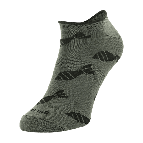 M-Tac Let Sommersokker Morter Bomber til mænd, grøn kort sok til sport og udendørs aktiviteter, ergonomisk pasform, åndbart materiale.