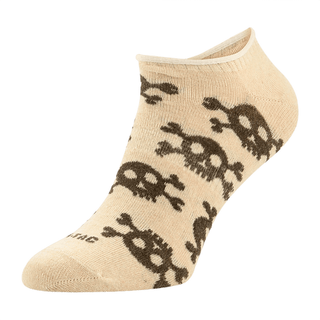 M-Tac Let Sommersokker Pirate Skull, lette og åndbare sokker med ergonomisk pasform, ideel til sport og daglig brug i varmt vejr.