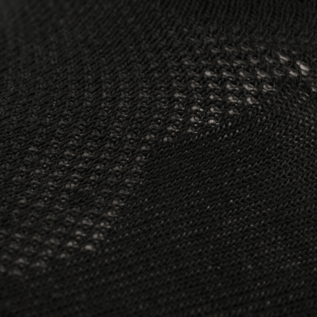 Nærbillede af stoffets tekstur i M-Tac Let Sommersokker, designet til optimal komfort og åndbarhed til løb i varmt vejr.