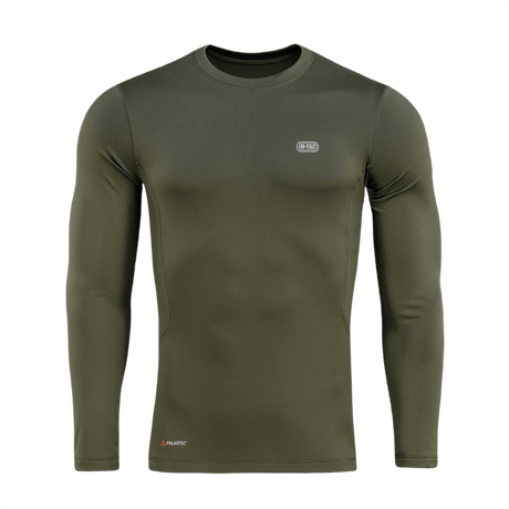 M-Tac Level I Polartec Thermal Shirt i olivengrøn, ideel til vinter med Power Dry® materiale for varm og hurtigtørrende baselayer.