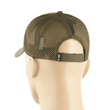 M-Tac Mesh Flex Ripstop Baseball Cap bagfra med justerbar Velcro-strop og ventilationsmesh, ideel til udendørs brug.