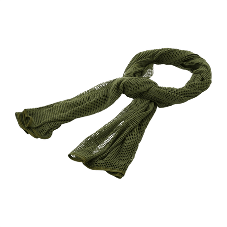 M‑Tac Mesh Tørklæde i grønt HB meshmateriale, ideelt som camouflage og alsidig tørklæde til ansigt og udstyr.