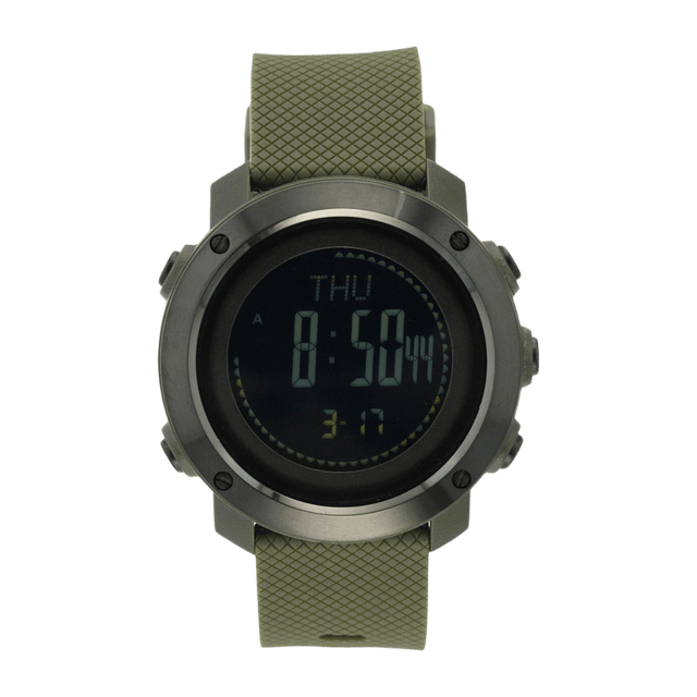 M-Tac Multifunktionelt Taktisk Ur med avancerede funktioner som altimeter, barometer og vandafvisende design for friluftsliv og militærbrug.