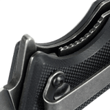 Detalje af M-Tac Outdoor & Militær foldekniv - Type 8, viser det holdbare krom rustfri stål klinge og taktile håndtag.