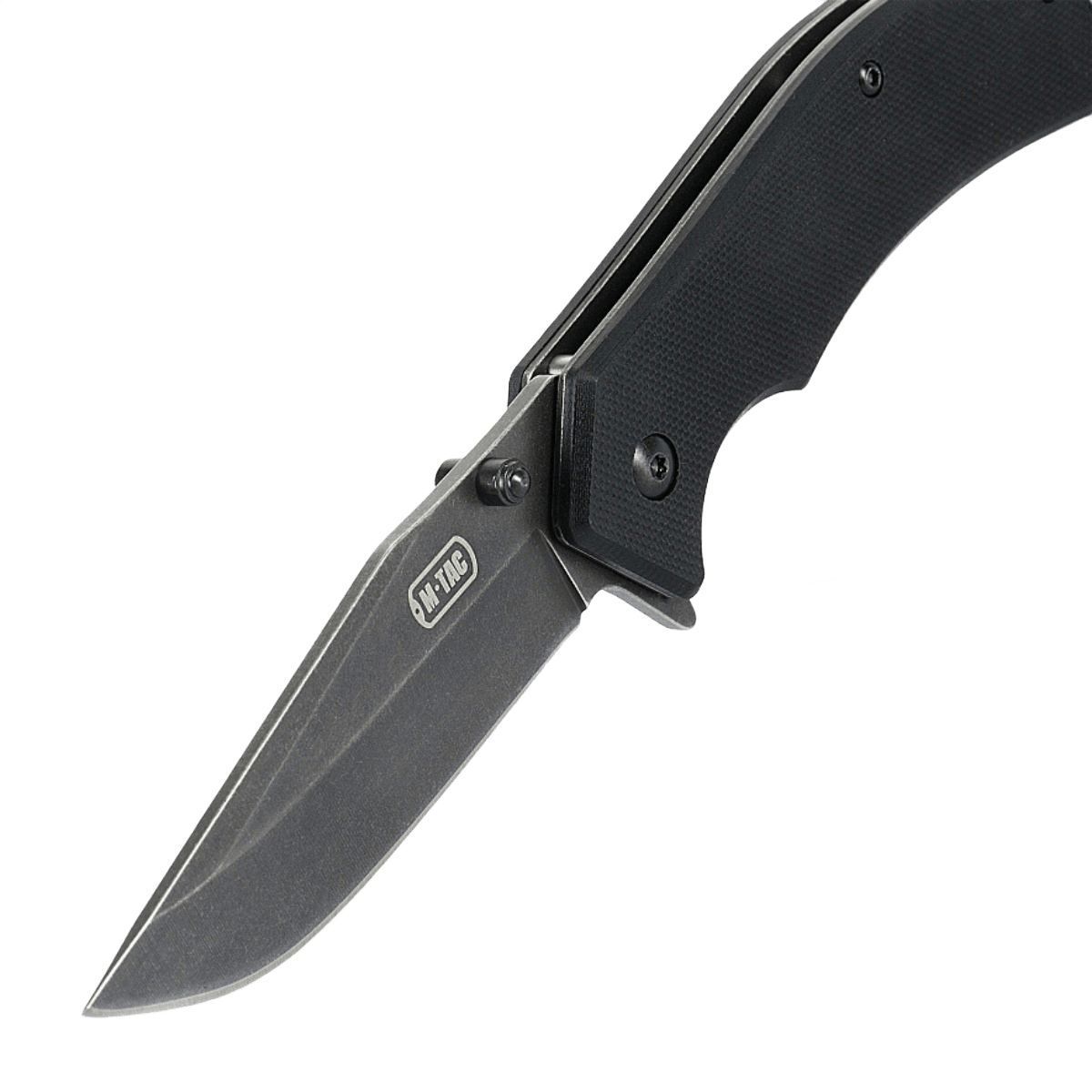 M-Tac Outdoor & Militær foldekniv - Type 8 med Clip Point klinge i krom rustfrit stål, ideel til EDC og taktiske anvendelser.