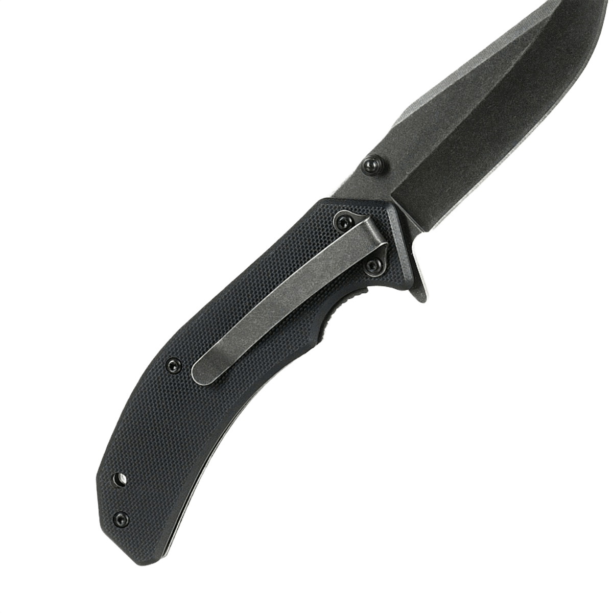 M-Tac Outdoor & Militær foldekniv - Type 8 i sort med Clip Point klinge