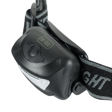 M-Tac Pandelygte 4+1 LED med elastisk hovedrem og 4 hvide LED-lys, praktisk og let design til udendørs brug.