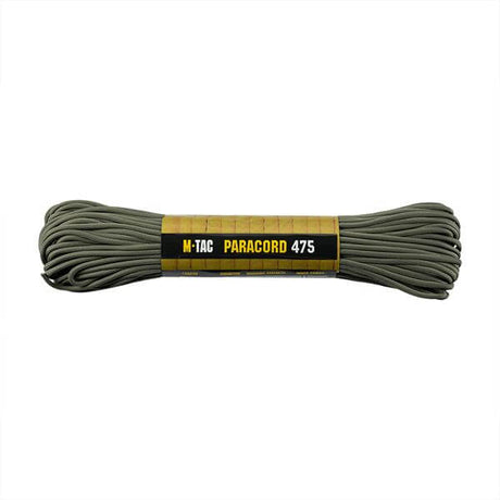 M-TAC Paracord 475, robust nylon line, perfekt til camping og outdoor-aktiviteter, fremstillet i slidstærk nylon, 15 meter længde
