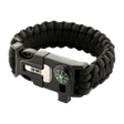 M-Tac Paracord Armbånd med Ildstarter, Kompas og Fløjte til friluftsliv og overlevelse.