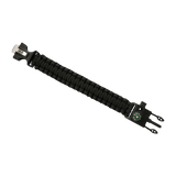 M-Tac Paracord Armbånd med Ildstarter, Kompas og Fløjte til ekstrem friluftsliv, sort paracordarmbånd med ekstra funktioner.