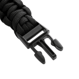 M-Tac Paracord Armbånd med robust sort reb og praktisk spænde, ideelt til overlevelse og friluftsliv.