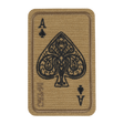 M-Tac Patch Ace Of Spades (Embroidered) – Cordura 500D with Velcro, embroidered color design, suitable for clothing or tactical gear.