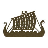 M-Tac Patch Drakkar Laser Cut – Vikingeskib viser et dragevikingeskib, lavet af Cordura 500D med Velcro fastgørelse, ideel til taktisk brug.