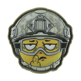 M-Tac Patch Emoji #24 med 3D-effekt i PVC og Velcro, militær emoji morale patch, ideel til taske eller udstyr, 6.5 x 6.5 cm