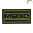 M-Tac Patch Medic PVC 3D 3D-taktil lægeplaster i grønt med velcro, fleksibelt PVC-materiale, dimensioner 70x35 mm