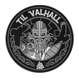 M-Tac Patch Til Valhall PVC med vikingedesign, to ravne og detaljeret 3D-effekt, diameter 80 mm, velegnet til uniform eller taske.