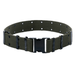 M-Tac Pistolbælte i grøn nylon med plastikspænde, ideelt til taktisk brug, inspireret af amerikansk militær BSS/A.L.I.C.E.-system 1980'erne.