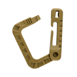 M-Tac Plast Karabin i holdbar ABS-plast, ideel til fastgørelse af udstyr, mål 85 x 60 mm, ikke til tunge belastninger eller klatring.