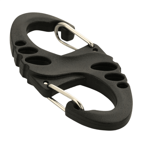 M-Tac Plast S-Krog Karabinhage i let plast og stål til nøgler, lommelygter og let udstyr, ikke egnet til klatring.