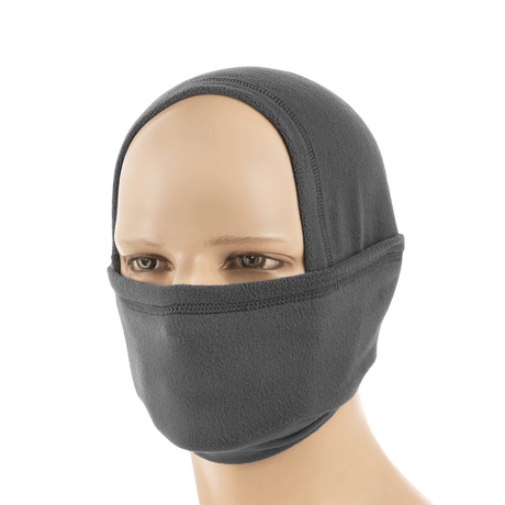 M-Tac Polartec Lang Tubehalstørklæde i grå, bæres som ansigtsmaske, fleksibel og varm i Polartec Micro Series fleece, til koldt vejr.