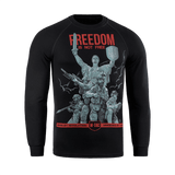 M-Tac Raglan Freedom trøje med print af ukrainske soldater og Moderlandet, symbol på styrke og mod, ideel til daglig brug.