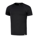 M-Tac Raglan T-Shirt 93/7 i sort, lavet af 93% bomuld og 7% elastan, med raglanærmer for komfort og bevægelsesfrihed.