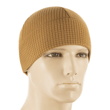 M-Tac Rip-Stop Fleece Hjelmliner i brun, fremstillet af slidstærkt fleece, perfekt til køligt vejr og brug under hjelme for varme og komfort.