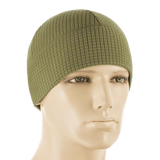 M-Tac Rip-Stop Fleece Hjelmliner i olivenfarve vist på mannequin hoved.